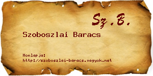 Szoboszlai Baracs névjegykártya